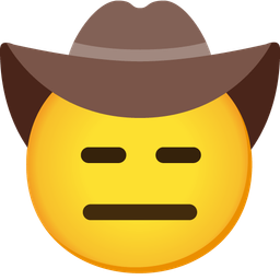cowboy hat face and expressionless face