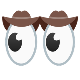 cowboy hat face and eyes