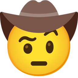 cowboy hat face and face with raised eyebrow