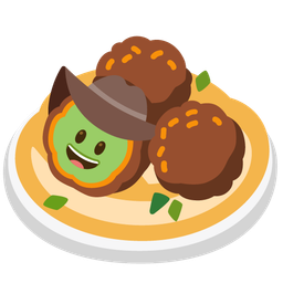 cowboy hat face and falafel