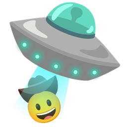 cowboy hat face and flying saucer