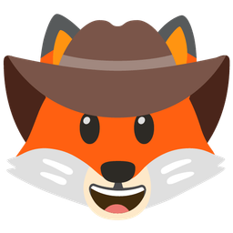 cowboy hat face and fox