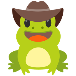 cowboy hat face and frog
