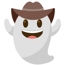 cowboy hat face and ghost