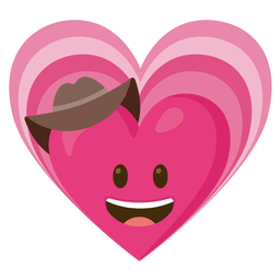 cowboy hat face and growing heart