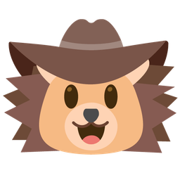 cowboy hat face and hedgehog
