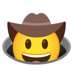 cowboy hat face and hole
