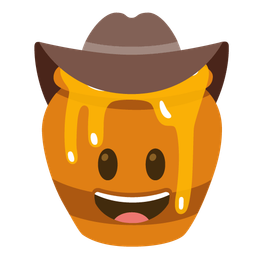 cowboy hat face and honey pot