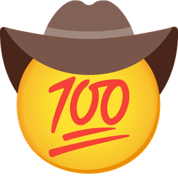 cowboy hat face and hundred points