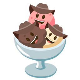 cowboy hat face and ice cream