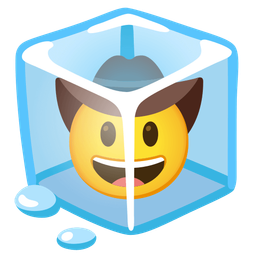 cowboy hat face and ice