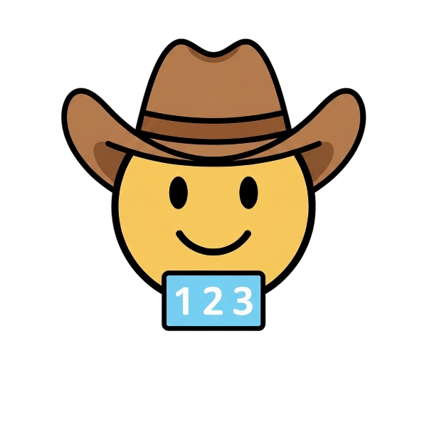 Cowboy hat face and Input numbers