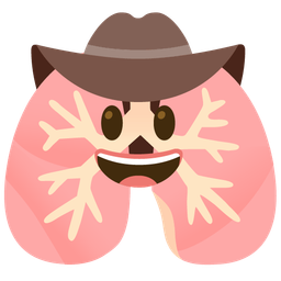 cowboy hat face and lungs