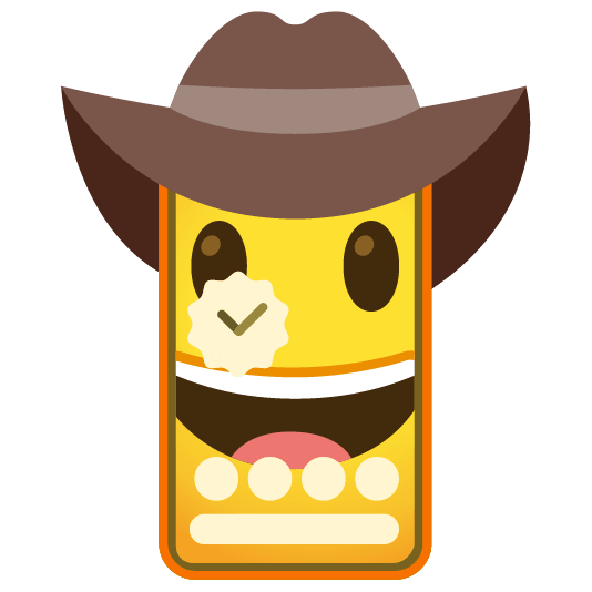 Cowboy hat face and Mobile phone