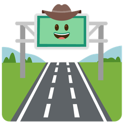 cowboy hat face and motorway