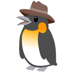 cowboy hat face and penguin