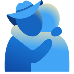 cowboy hat face and people hugging