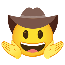 cowboy hat face and person shrugging