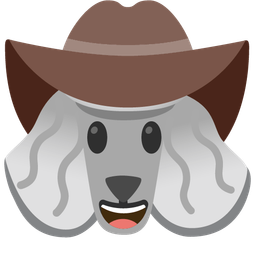 cowboy hat face and poodle