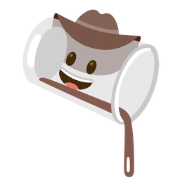 cowboy hat face and pouring liquid