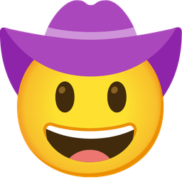 cowboy hat face and purple heart