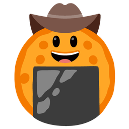 cowboy hat face and rice cracker