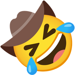Cowboy hat face and Rolling on the floor laughing