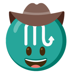 cowboy hat face and Scorpio