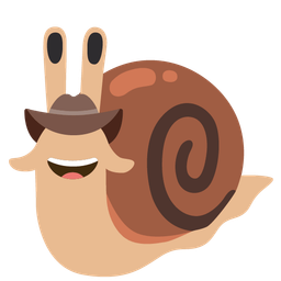 cowboy hat face and snail