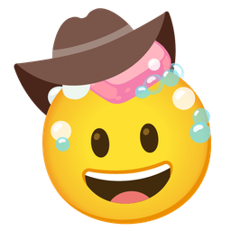cowboy hat face and soap