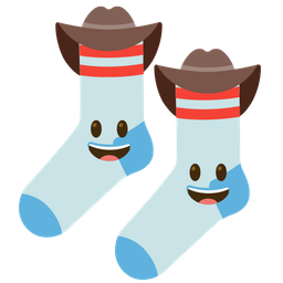 cowboy hat face and socks