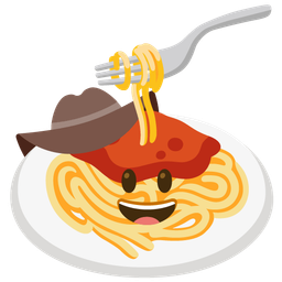 cowboy hat face and spaghetti
