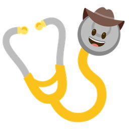 cowboy hat face and stethoscope