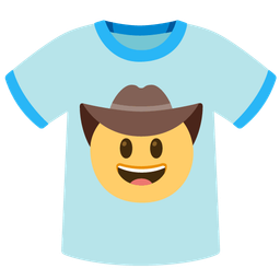 cowboy hat face and t-shirt