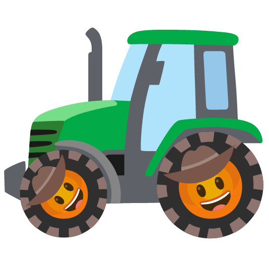 Cowboy hat face and Tractor