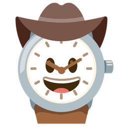 cowboy hat face and watch