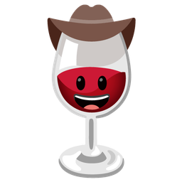 cowboy hat face and wine glass