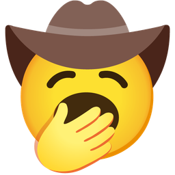 cowboy hat face and yawning face