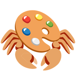 Crab and Artist palette