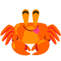 Crab and Face savoring food