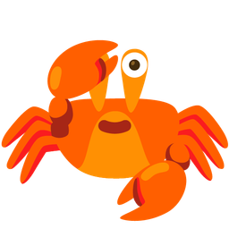 Crab and Face with peeking eye