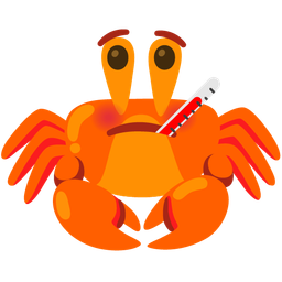 Crab and Face with thermometer