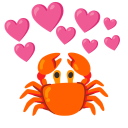 Crab and Heart with arrow