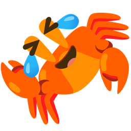 Crab and Rolling on the floor laughing