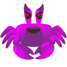 Crab and Smiling face with horns