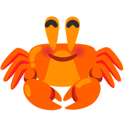 Crab and Smiling face with smiling eyes
