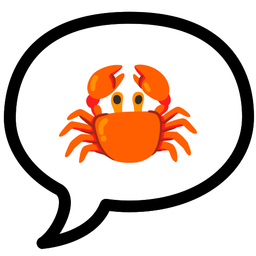 Crab and Speech balloon