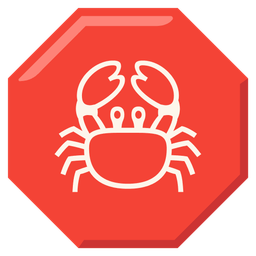 Crab and Stop sign