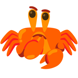 Crab and Thinking face