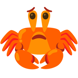 Crab and Worried face